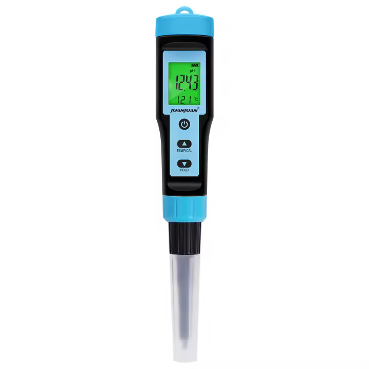 Medidor de PH de alimentos profesional, alta precisión, ~ 14.00pH 0,00, temperatura, Sensor de prueba de pH para carne, enlatado, queso, masa, agua, Analizador de acidez - 1