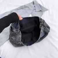 Bolso de hombro versátil y elegante de moda 2015 con correa de cadena - Casual, azul y blanco, gran capacidad, correa fija, forro de poliéster, bolso de mano - details 22