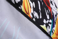 Vestido midi de fiesta elegante sin mangas con estampado floral y tirantes finos para mujer - details 40