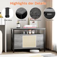 Caja de Arena de Gato de Madera Enchufe Occulto para Muebles Armario de Almacenamiento de Mascotas con Estante Baño Interior para Gatos - details 7