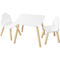 Mesa y sillas redondas de almacenamiento de madera para niños pequeños, mesa infantil de 3 piezas - details 17