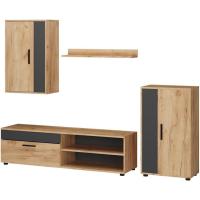 Juego de Muebles para Sala de Estar de Marrón y Beige Conjunto de 4 Piezas - details 4