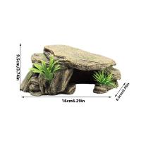 Hábitat para esconder reptiles, caja para reptiles, terrario, cuevas escondidas para tortuga, acuario, terrario, decoración, adorno - details 6