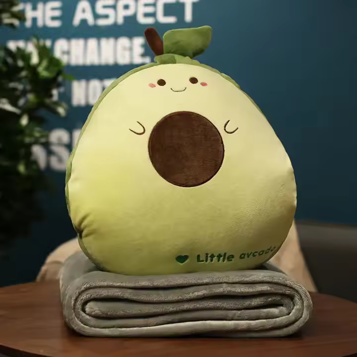 Bolsa calentadora de manos de peluche 3 en 1, manta de almohada de animales de dibujos animados, manta de cojín bonita, almohada de viaje para el hogar, coche, regalo para niños y niñas - 1
