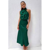 BUNO-Vestido largo sin mangas de satén de seda de gama alta para mujer, vestidos elegantes a la moda para celebridades, vestido de noche, ropa de fiesta para mujer - details 35