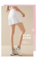 Falda de yoga de cintura alta para mujer, pantalones cortos falsos para correr y fitness, Verano - details 3