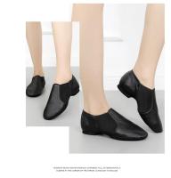 Zapatos de baile de Jazz de cuero genuino para niñas, zapatos de Jazz antideslizantes marrones y negros, zapatillas de baile para adultos, zapatos de Jazz de alta calidad - details 4