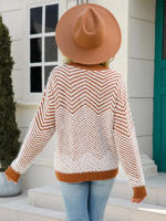Suéter informal de manga larga para mujer, Jersey de punto de cuello redondo liso, Tops sueltos, moda de otoño - details 17