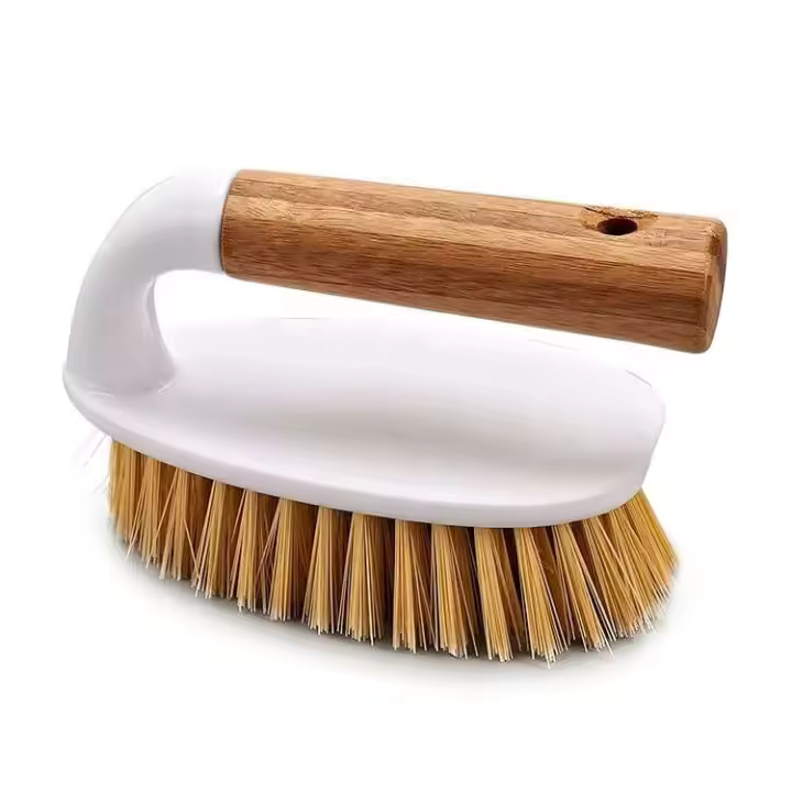 Olla comercial ropa de palma cocina dorada lavavajillas bambú y cepillo de limpieza de zapatos de madera 13 6,5*3 centímetros - 1