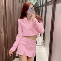 Conjunto de Tweed de 2 piezas, chaqueta elegante, traje para mujer, conjuntos de pantalones cortos, traje con pantalones cortos para mujer, trajes femeninos 2022 - details 2