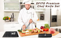 Juego de cuchillos de cocina de 8 piezas, cuchillo de chef de acero inoxidable con alto contenido de carbono, cuchilla perfecta para uso doméstico y profesional, regalo de cocina ideal - details 0