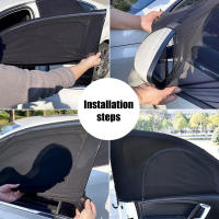 Cubierta de Sol para Ventana Delantera y Trasera de Coche Nueva Protección UV de Doble Capa con Cierre de Cremallera Lining Anti-Mosquito para Ventana Lateral - details 16