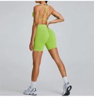 El tren de yoga sin costuras de cintura alta resalta sus sillas Secado rápido para material de nailon primavera/verano - details 11
