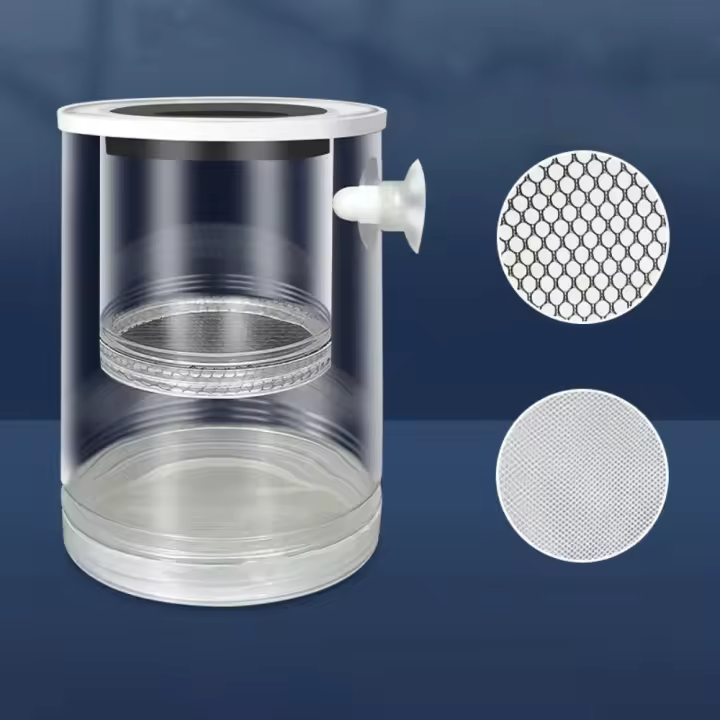 Ventosa de plástico, caja flotante para incubar, caja de aislamiento transparente para acuario, ornamental desmontable - 1