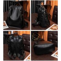 Mochila De piel auténtica para mujer, bolso de viaje de alta calidad, informal, de hombro, 2023 - details 10