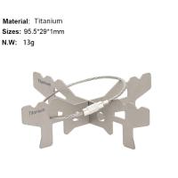 Rejilla de titanio ultraligera para alcohol al aire libre, estufa para acampar al aire libre, soporte cruzado, base de quemador, utensilios de cocina para picnic - details 3