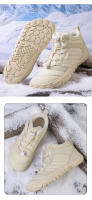 Botas de nieve de lana gruesa, zapatos individuales impermeables y antideslizantes, zapatos de algodón antideslizantes para usar descalzo. - details 28