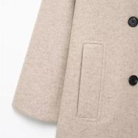 2024 otoño nuevo estilo europeo y americano doble botonadura solapa de manga larga de lana suave chaqueta suelta - details 9