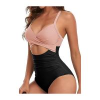 Traje de baño sexy de una pieza, traje de baño hueco para mujer, bikini ajustado con tirantes tipo halter. - details 3