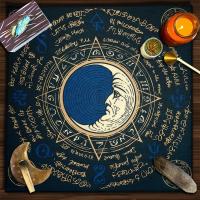 Mantel de Jardín Lunar Tela de Tarot Decoración de Mesita de Brujería Almohadillas de Astrología - details 17