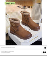Nuevas botas de nieve de terciopelo cálidas botas de mujer botas cortas casuales versátiles - details 7