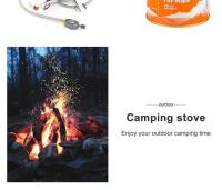 Estufa de Gas Portátil para Acampar al Aire Libre Quemador de Cinco Fuego Fuerte para Utensilios de Cocina de Supervivencia - details 5