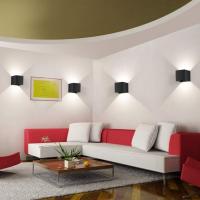 4 Piezas Aplique de Pared Interior/Exterior 12W Aplique Exterior Pared 3000K Blanco cálido Ángulo de haz Ajustable Negro Apliques Pared Led Impermeable - details 29