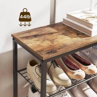 10 Niveles Recibidores Entrada, para 40 Pares con Estantes Metálicos, Duradero y Estable, para Entradas, Pasillo, Dormitorios, Marrón Vintage XSS10BR - details 7
