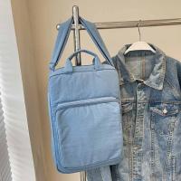 Bolso de nailon de gran capacidad para ordenador portátil, bolso de hombro, bolso cruzado, bolso de mano para documentos de oficina, bolso de mano con cremallera de Color sólido para ordenador - details 12