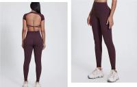 SHINBENE-pantalones de Yoga ajustados para mujer, pantalones de Fitness con bolsillo, cintura alta, pantalones para correr - details 4