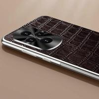 Para Honor 200 Pro 5G con textura de cocodrilo, funda de teléfono de cuero vacuno genuino + TPU - details 0