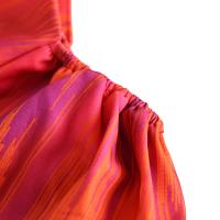 Top corto con estampado Tie Dye para mujer, traje elegante de manga corta con hombros descubiertos,conjunto de vestido ajustado - details 8
