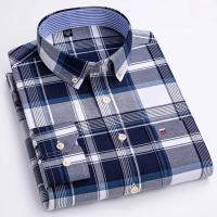 Camisas Oxford 100% algodón para hombre, nueva gran oferta, ropa informal de manga larga a rayas con botones suaves a cuadros, ropa Formal para hombre de talla grande 7XL 6XL - details 11
