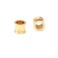 Cuentas de Pulsera de Brasso Dorado Mate Forma de Cilindro Ideal para Hacer Joyería DIY - details 37