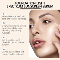 Espectros de luz 4 en 1, base biomímica, cobertura ligera sin defectos, hidratante de base, maquillaje de larga duración - details 4