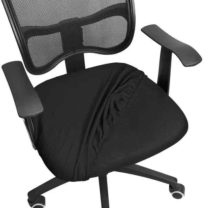 Funda de silla Jacquard para ordenador de oficina, funda de asiento dividida de LICRA, funda lavable, funda de cojín para asiento, funda Protectora extraíble - 1