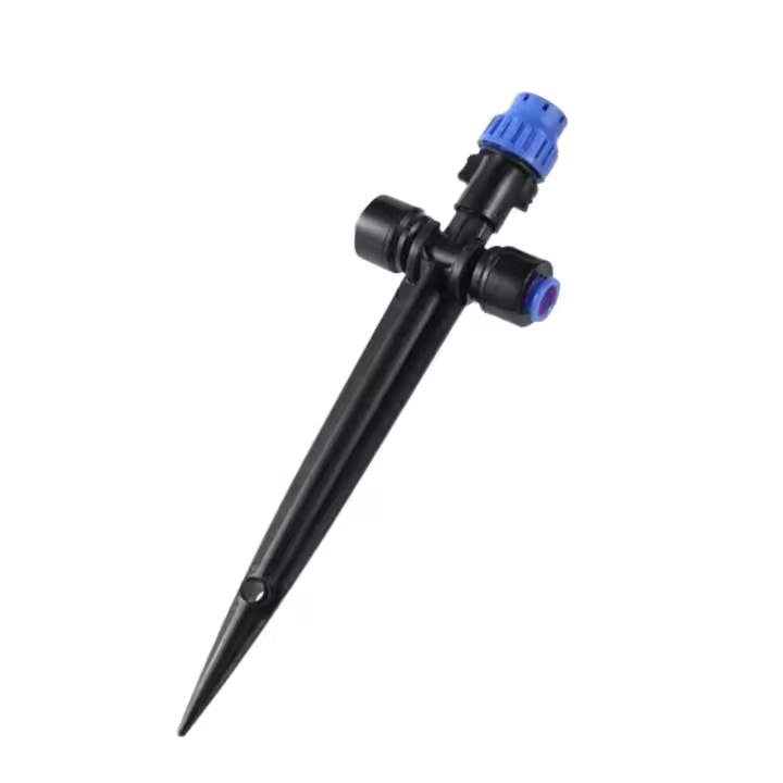 Gotero de nebulización de riego ajustable de plástico, herramienta de aspersor de 360 ​​grados de inserción rápida de 15cm con pulverizador de atomización de estaca, 5 uds. - 1