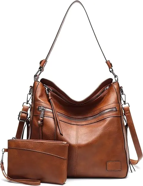 Conjunto de bolsos y monederos para mujer, bandolera de cuero de PU, bolso Hobo grande, bolsos de mujer, regalos para niñas, bolsas de compras - 1