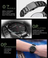 Premium lujo 2018 cuarzo creativo Vogue rojo y negro banda de acero inoxidable hombres de negocios relojes de primeras marcas De Luxo impermeable Dropshipping - details 21