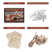 Robotime Rokr 420 PCS Cruiser Motorcicleta Kit de Bloques de Construcción de Madera DIY - details 5