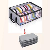 Caja de almacenamiento plegable para gorra de béisbol, bolsa de almacenamiento para gorra de gran capacidad, asas de transporte reutilizables, estuche organizador de armario - details 5