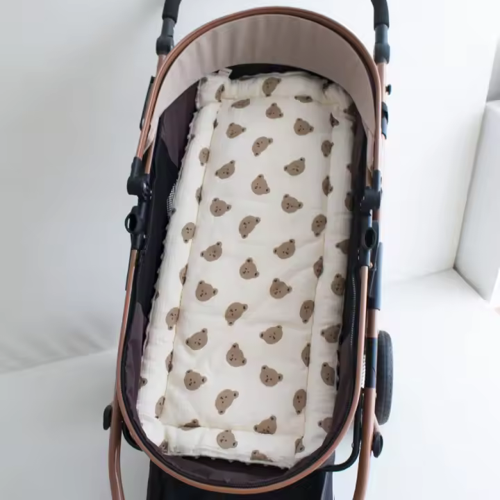 Cojín para cochecito de bebé con patrón de dibujos animados, accesorios para cochecito, forro para asiento, alfombrilla para cochecito, cojín para cochecito, colchón para carrito de asiento de coche - 1