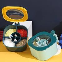 Caja de condimentos 4 en 1, cuchara a prueba de humedad, tarro de especias, organizador de cocina con múltiples compartimentos, suministros de cocina, gran oferta - details 0