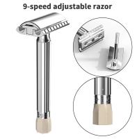 Akashi afeitadora de seguridad ajustable, afeitadora de aleación de zinc para hombres, afeitadora profesional - details 4
