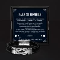 Regalos Originales para Hombre Pulsera Cuero Collar Set Hombre Plata Regalo para Hombre Regalos Padres/Abuelo Navidad Hombre Regalos San Valentin Regalos Día del Padre - details 4