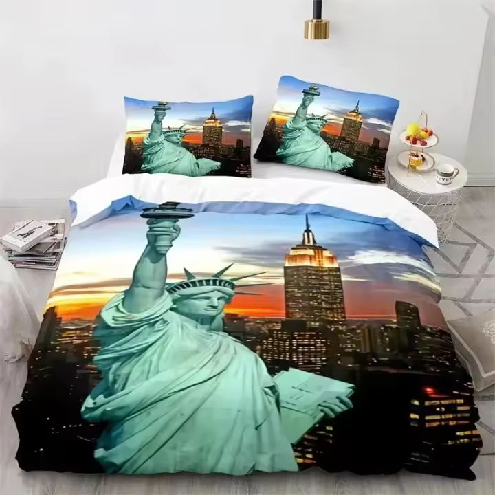 Cubierta de Duvet de Liberty Hall Tamaño Rey Microfibra Rincon de Nueva York Confortador - 1