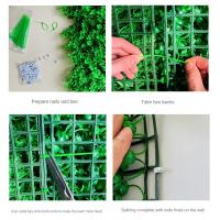 Panel de pared de plantas artificiales DIY, hoja de planta de flor de simulación duradera de vida eterna, realista, sin riego, 2 uds. - details 1