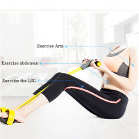 Bandas de resistencia de 4 tubos para Fitness, ejercitador de Pedal de látex, expansor de cuerda para sentarse, bandas elásticas, equipo de Yoga, entrenamiento de Pilates - details 2