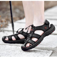 Sandalias deportivas de verano para hombre, sandalias para senderismo al aire libre, punta cerrada, cuero genuino, sandalias informales para caminar, zapatos de agua - details 15
