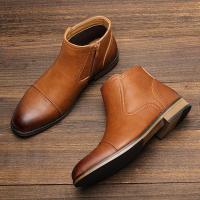 Botas para hombres Botas de cuero cómodas de tobillo de marca de moda para hombres - details 12